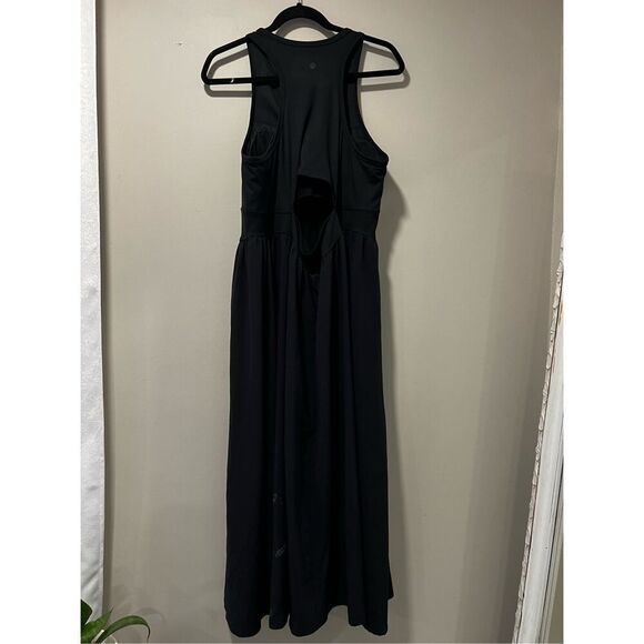 Zella Women's Black Effortless Cutout Back Hybrid Midi Dress XXL NWOT - Picture 10 of 14